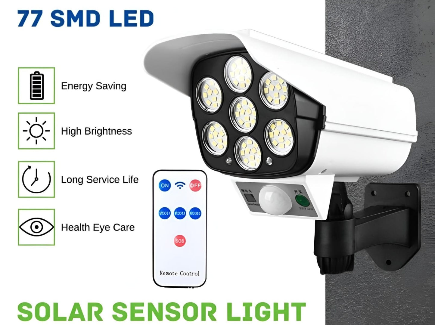 Solar Sensor Light With Remote