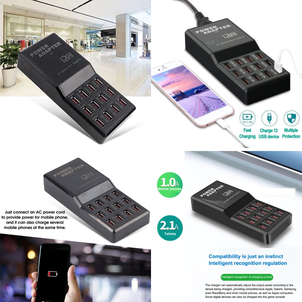 12-port USB Charger