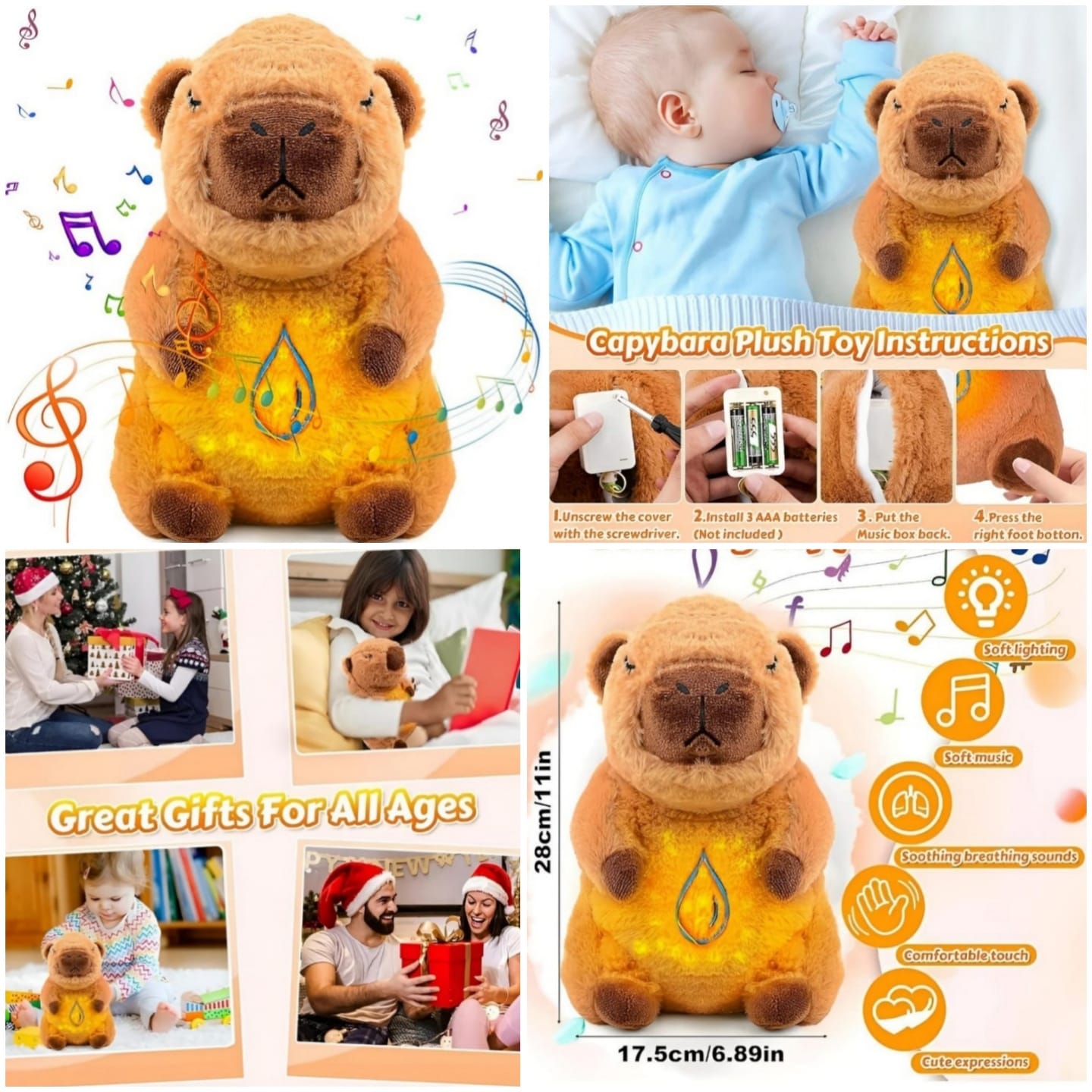 Breathing Plush Bear