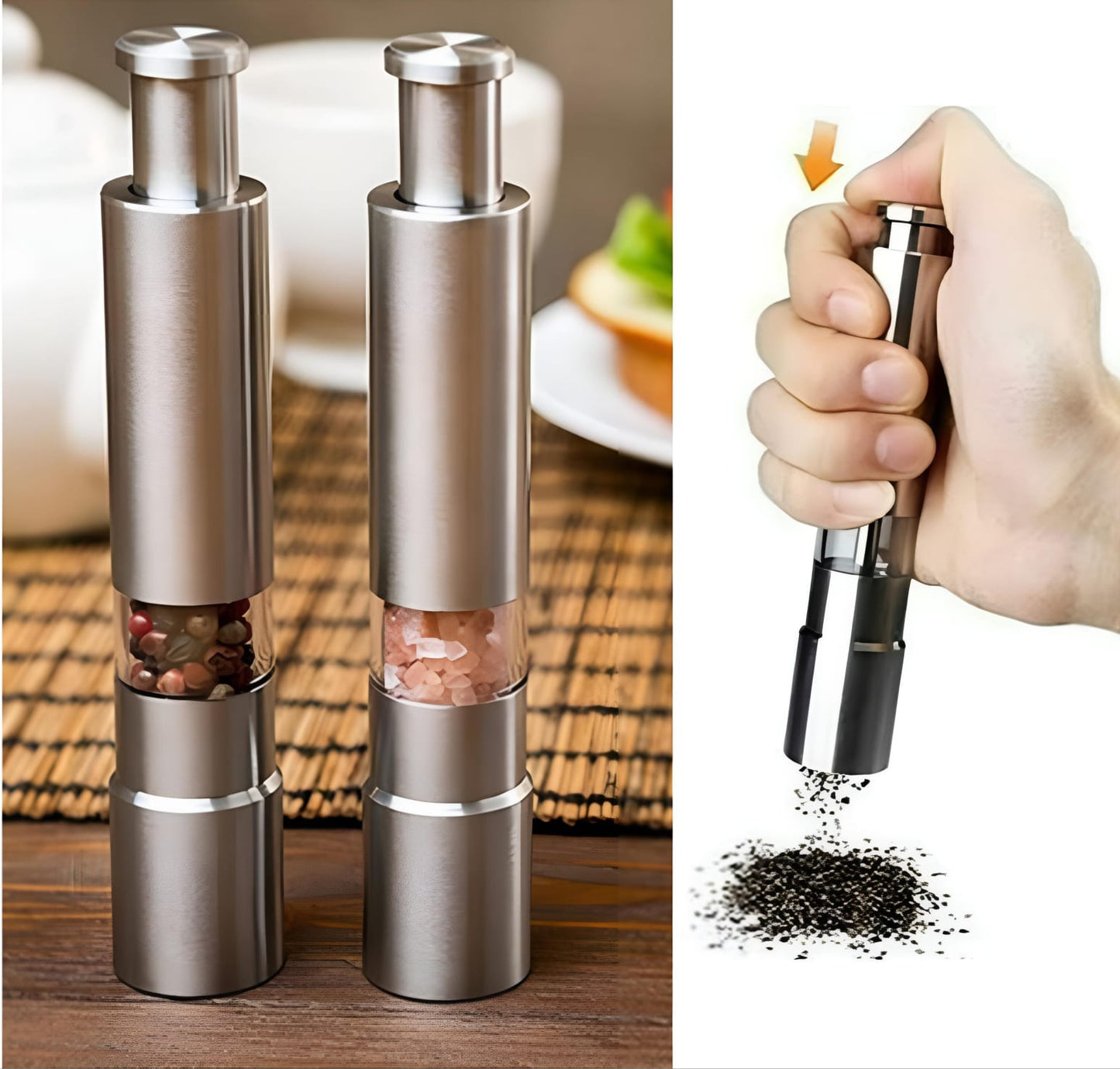 Stainless Steel Pepper Mill